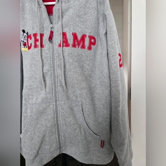 Disney Mickey Mouse Champ Fleece Full Zip Hoodie Size XL - Picture 3 of 8